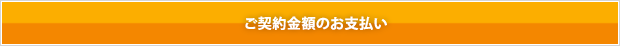 ご契約金額のお支払い